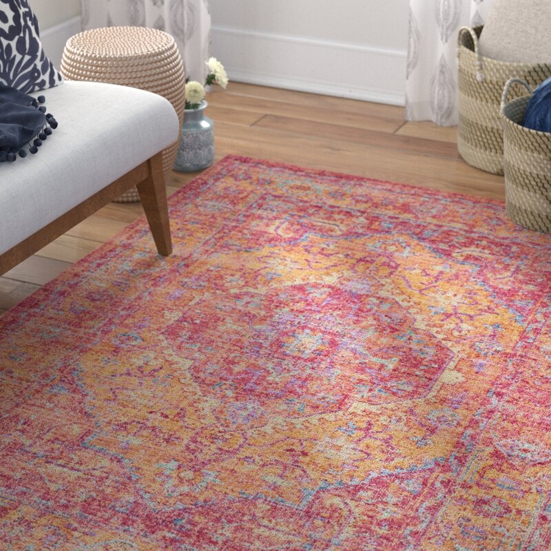 Mistana™ Oriental Pink Area Rug & Reviews | Wayfair